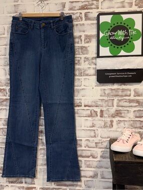 Belle by Kim Gravel Dark Blue Flare Jeans